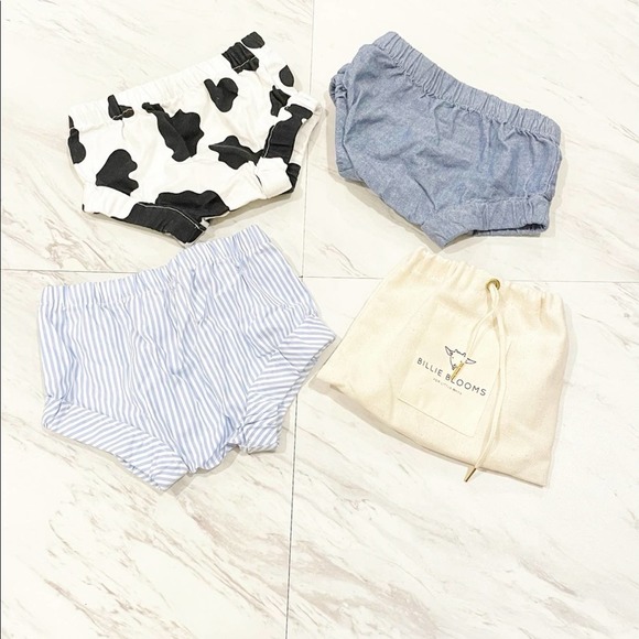 Billie Blooms Baby Bloomers 3 Pack and Canvas Bag